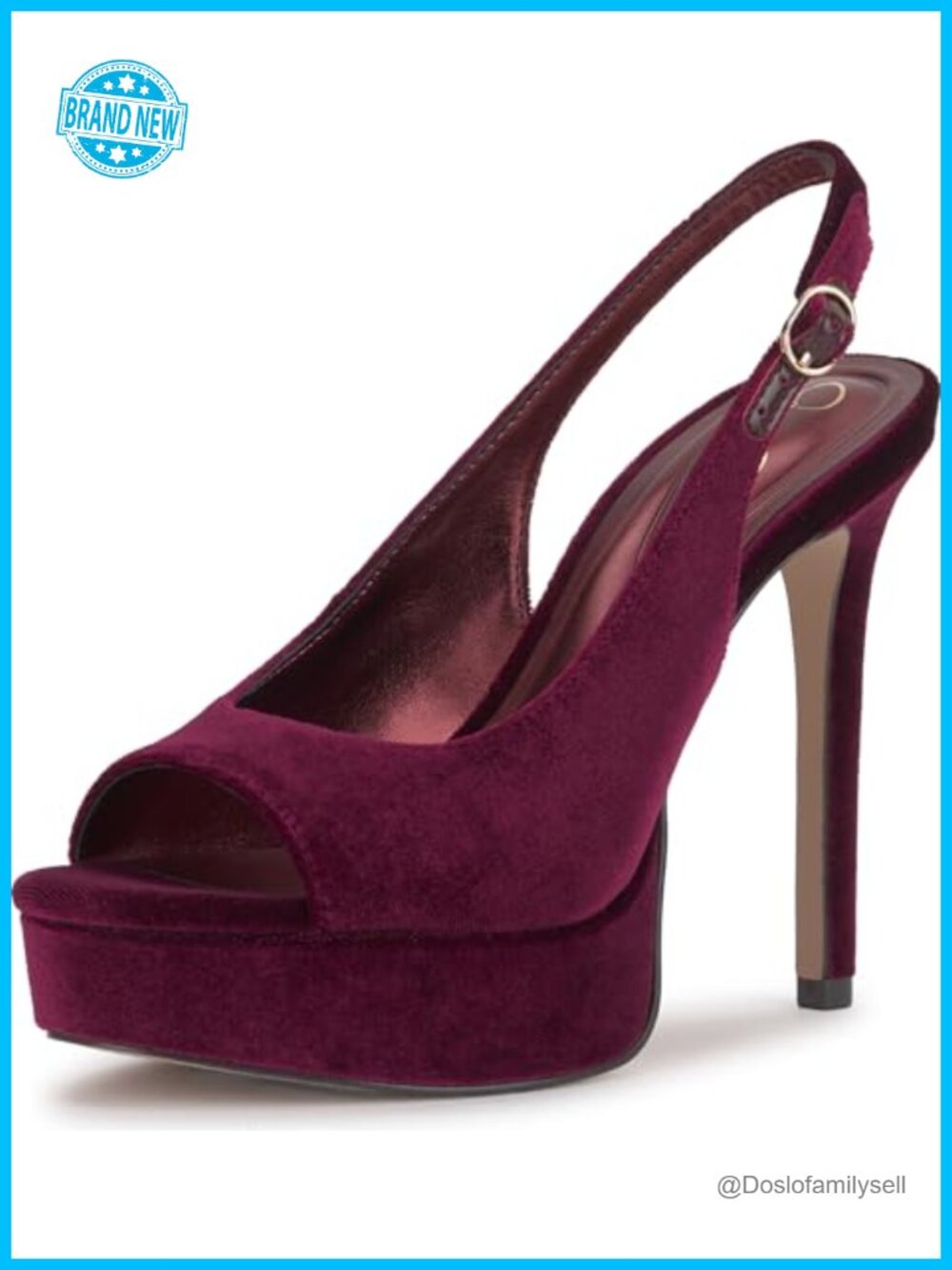 Slingback Platform Peep Toe Pump Stiletto Heel Dress Shoe